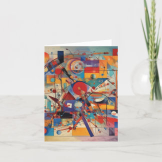 Cartes Pour Fêtes Annuelles Œuvre d'art abstrait moderne