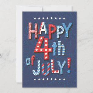 Cartes Pour Fêtes Annuelles Œuvre d'art de célébration patriotique du 4 juille