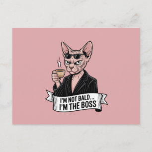 Cartes Pour Fêtes Annuelles Œuvre d'art de chat Sphynx Café Patron