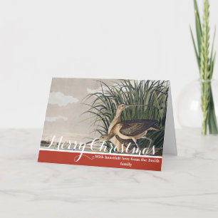 Cartes Pour Fêtes Annuelles Œuvre d'art vintage d'oiseau Courlis à long bec d'