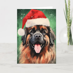 Cartes Pour Fêtes Annuelles OEuvre de peinture de Noël Leonberger