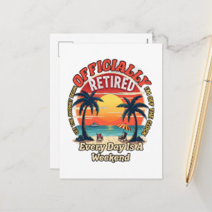 Cartes Pour Fêtes Annuelles Officiellement à la retraite tous les jours de wee