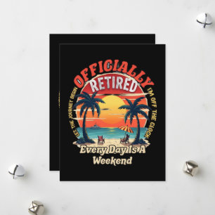 Cartes Pour Fêtes Annuelles Officiellement à la retraite tous les jours de wee