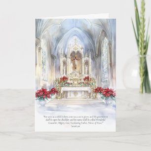 Cartes Pour Fêtes Annuelles Offrande de messe de Noël catholique pour la paroi