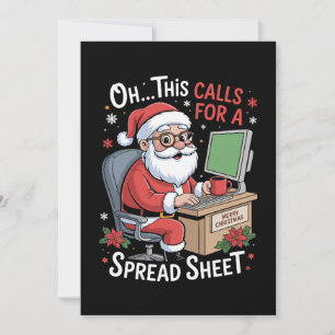 Cartes Pour Fêtes Annuelles Oh Cela Demande Un Tableur Père Noël Noël