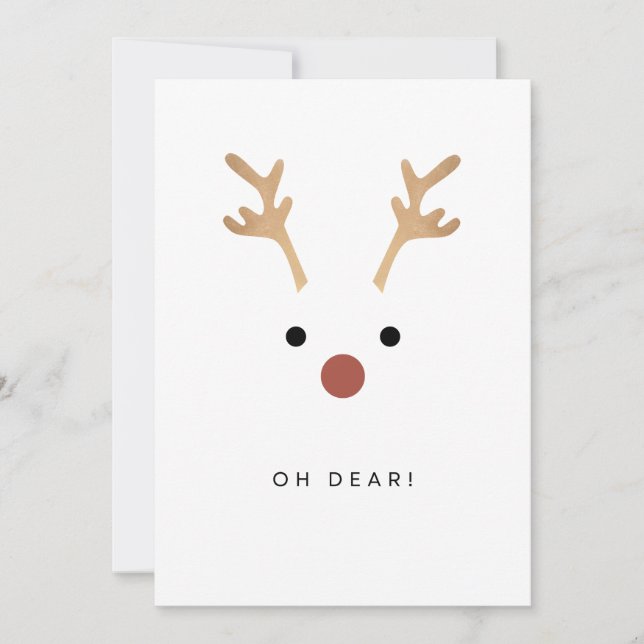 Cartes Pour Fêtes Annuelles Oh Cerf  (Devant)