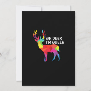 Cartes Pour Fêtes Annuelles Oh cerf drôle queer Pun LGBT Fierté Création