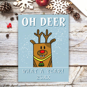 Cartes Pour Fêtes Annuelles Oh Cerf Quelle Année Dessin Animé Cerf Dessin Vaca