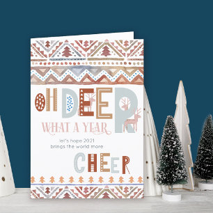 Cartes Pour Fêtes Annuelles Oh Cerf Quelle Année Nordic Christmas Fairisle