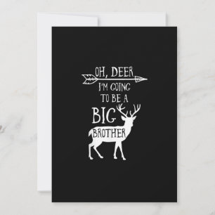 Cartes Pour Fêtes Annuelles Oh Cerf Va Fêter L'annonce De Grand Frère Noël