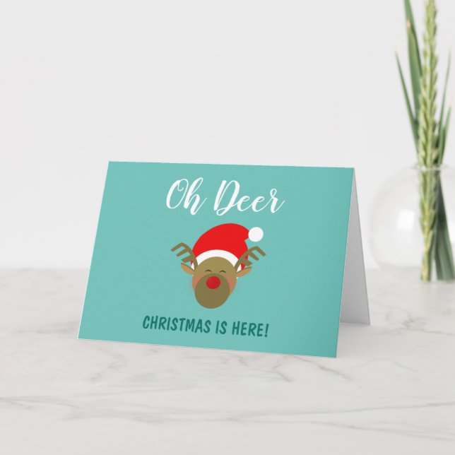 Cartes Pour Fêtes Annuelles Oh Cher Noël est ici (Devant)