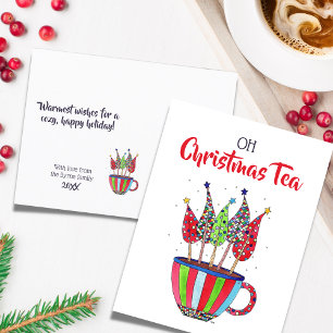Cartes Pour Fêtes Annuelles Oh Christmas Tea Disco Trees