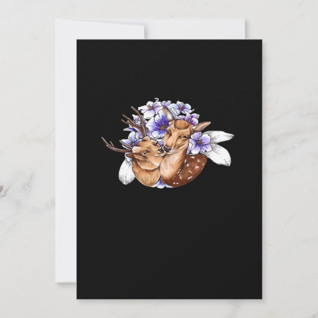 Cartes Pour Fêtes Annuelles Oh Deer Clean Minimal Style (Devant)