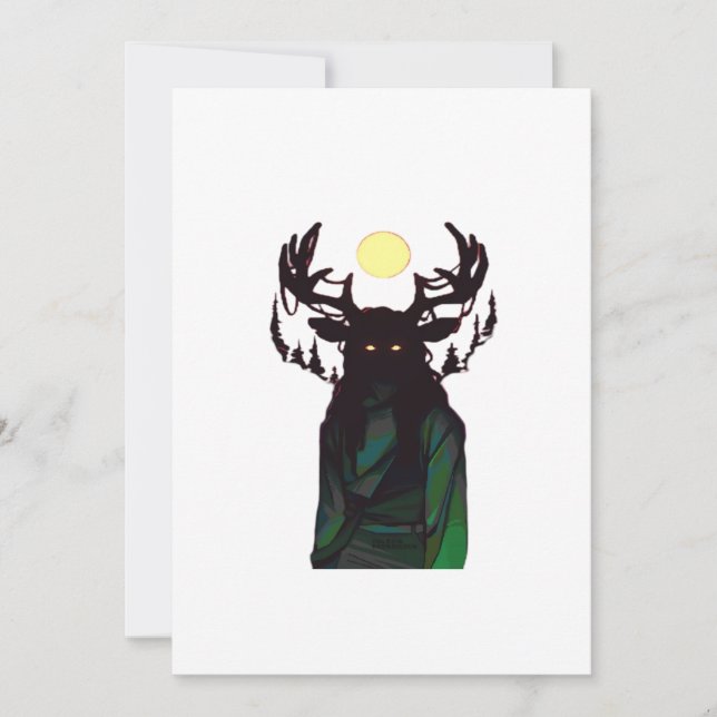 Cartes Pour Fêtes Annuelles Oh Deer Minimal Design (Devant)