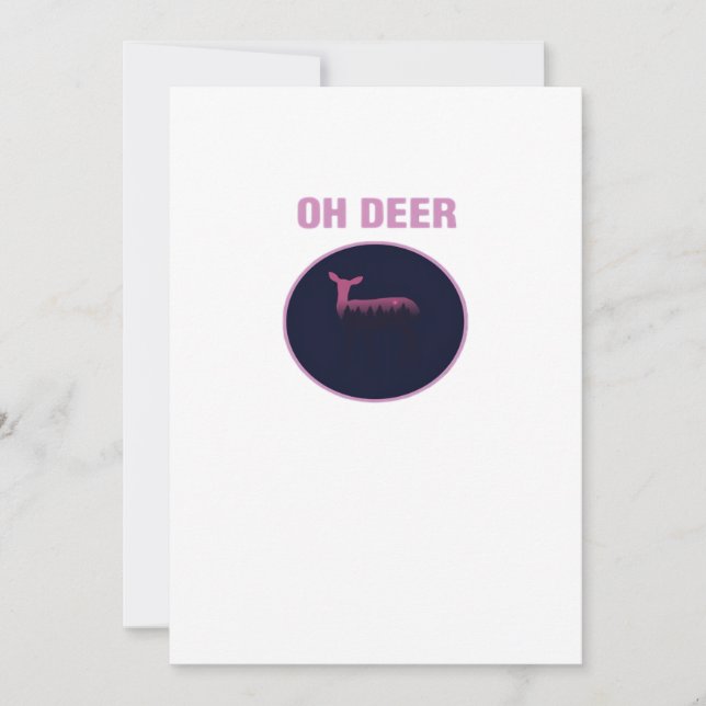 Cartes Pour Fêtes Annuelles Oh Deer Modern Aesthetic (Devant)