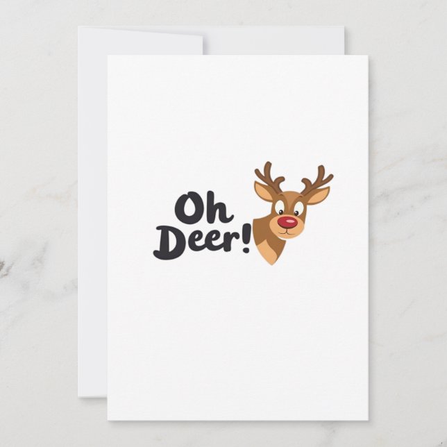 Cartes Pour Fêtes Annuelles Oh Deer Modern Aesthetic Style (Devant)