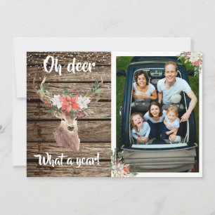 Cartes Pour Fêtes Annuelles Oh Deer Quel An 2021 Photo de Noël