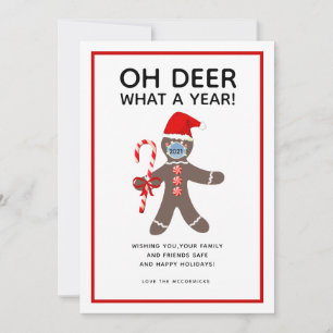 Cartes Pour Fêtes Annuelles Oh Deer Quelle Année Drôle Noël 2021