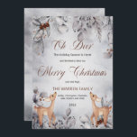 Cartes Pour Fêtes Annuelles Oh Deer Rustic Winter Floral Joyeux Noël<br><div class="desc">Sweet "Oh Deer" thème "Joyeux Noël" d'hiver baies florales d'aquarelle et design feuille avec deux mignons petits cerfs regardant vos détails de salutation de chaque côté.</div>