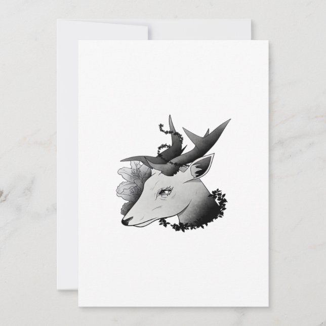 Cartes Pour Fêtes Annuelles Oh Deer Style Classique (Devant)