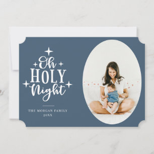Cartes Pour Fêtes Annuelles Oh Holy Night Blue Photo