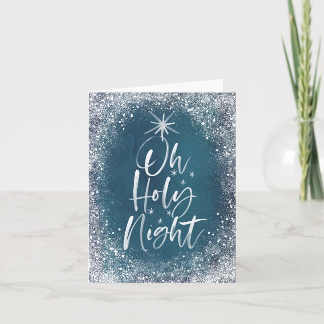 Cartes Pour Fêtes Annuelles Oh Holy Night | Fête repliée (Devant)