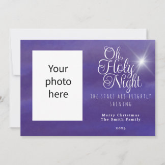 Cartes Pour Fêtes Annuelles Oh Holy Night Photo Christmas Holiday Card