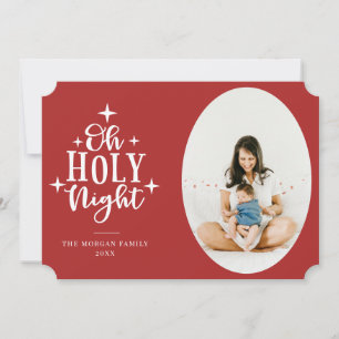 Cartes Pour Fêtes Annuelles Oh Holy Night Red Photo