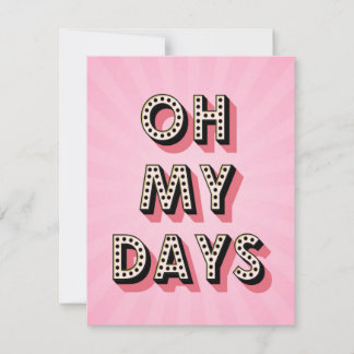 Cartes Pour Fêtes Annuelles Oh, mes jours