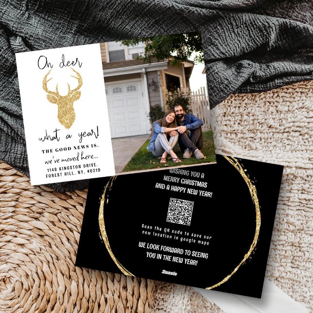 Cartes Pour Fêtes Annuelles Oh Mon Dieu, Quel An ! Photo de Noël amusante (Créateur téléchargé)