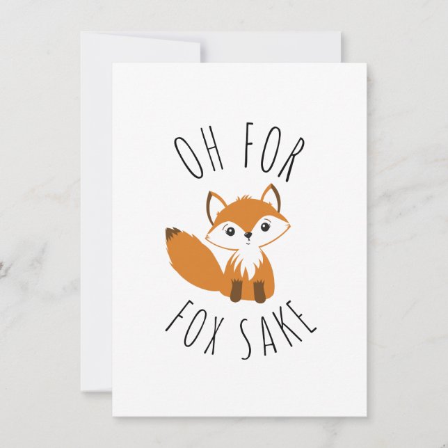 Cartes Pour Fêtes Annuelles Oh pour Fox Sake (Devant)