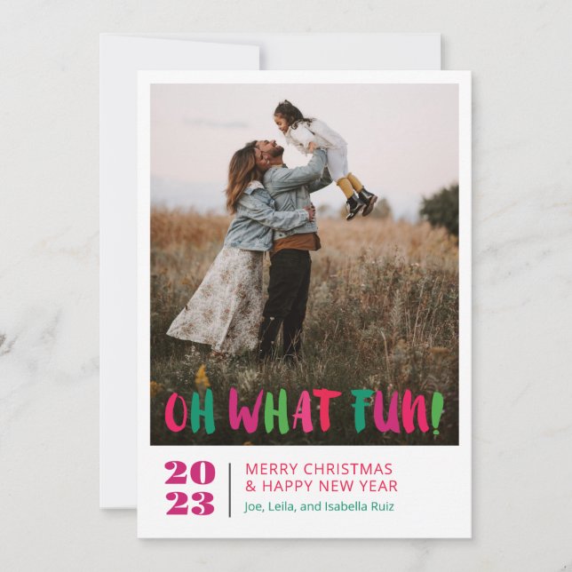 Cartes Pour Fêtes Annuelles Oh, quel plaisir (Devant)