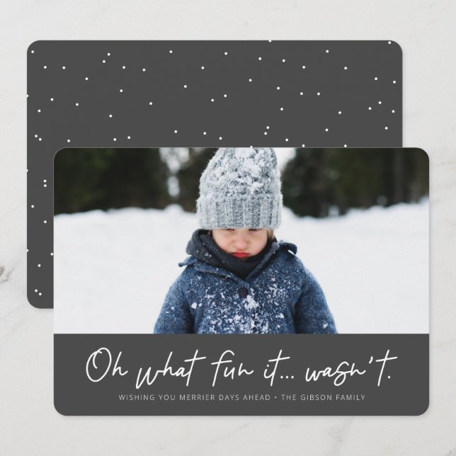 Cartes Pour Fêtes Annuelles Oh quel plaisir ce n'était pas drôle 2022 (Devant / Derrière)