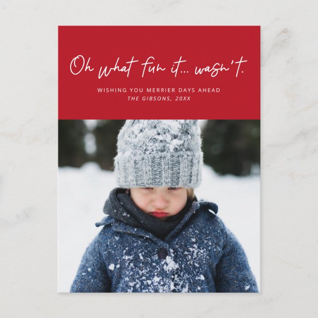 Cartes Pour Fêtes Annuelles Oh quel plaisir ce n'était pas drôle photo (Devant)