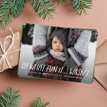 Cartes Pour Fêtes Annuelles Oh quel plaisir ce n'était pas drôle photo de Noël<br><div class="desc">C'était amusant. Un jeu amusant et intelligent sur la ligne "oh What fun!" sonnerie est parfait pour une année difficile. Que vous ayez été malade, perdu ou éprouvé d'autres difficultés, cette simple carte de Noël vous permet d'avoir au moins un bon sens de l'humour. Cela fonctionne aussi bien pour les...</div>