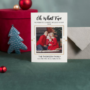 Cartes Pour Fêtes Annuelles Oh Quelle Amusement Noël Moderne