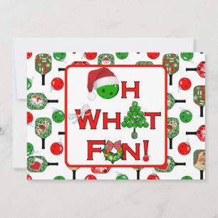 Cartes Pour Fêtes Annuelles Oh Quelle Fête de Noël Pickleball Party Vacances