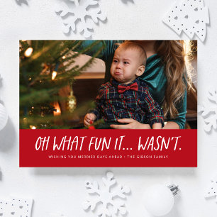 Cartes Pour Fêtes Annuelles Oh quelle joie ce n'était pas une photo de Noël dr