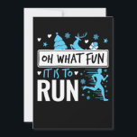 Cartes Pour Fêtes Annuelles Oh Quelle Joie de Courir Noël Coureur en Course<br><div class="desc">Design de course de Noël cool pour un coureur pour célébrer les fêtes de Noël</div>
