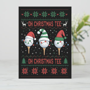 Cartes Pour Fêtes Annuelles Oh T-Shirt de Noël Tee Ugly Golf Sweatshirt de Noë