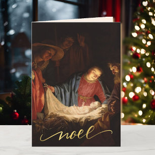 Cartes Pour Fêtes Annuelles Oh Venez Admirez-Lui La Nativité Noël