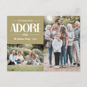 Cartes Pour Fêtes Annuelles Oh Viens Laissez-Nous L'Adorer TAN Christian 2 Pho