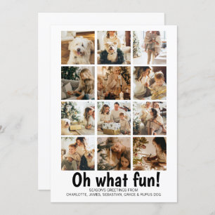Cartes Pour Fêtes Annuelles Oh What Fun Photo Noël Fête Personnalisée