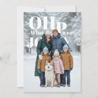 Cartes Pour Fêtes Annuelles Oh What Pure Joy Holiday Photo