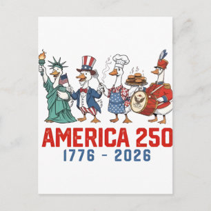Cartes Pour Fêtes Annuelles Oie 4 juillet Amérique 250e 1776 2026 