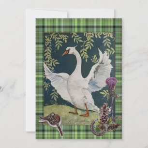 Cartes Pour Fêtes Annuelles oie à la ferme ou cygne à la voiture de vacances à