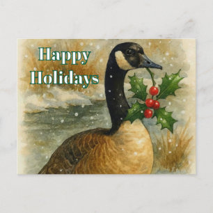 Cartes Pour Fêtes Annuelles Oie canadienne de vacances de Noël