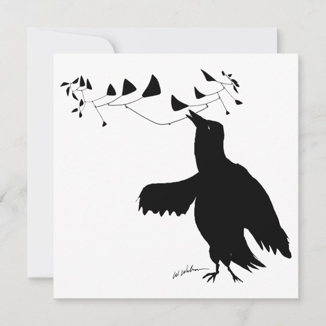 Cartes Pour Fêtes Annuelles Oiseau à capter le calder (Devant)
