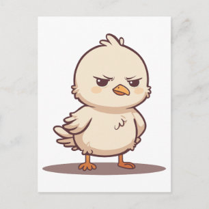 Cartes Pour Fêtes Annuelles Oiseau Bébé Mignon Grincheux Dessin Animé Kawaii
