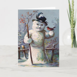 Cartes Pour Fêtes Annuelles Oiseau de neige Oiseau de neige hivernal
